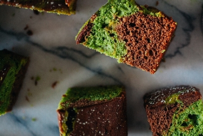 Ciambella al cioccolato e al te verde