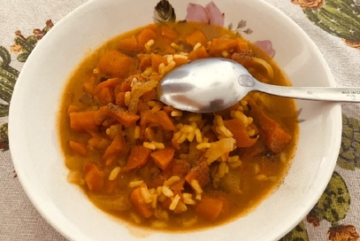 Curry di carote e riso