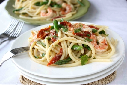 Spaghetti integrali con gamberoni - Manjoo